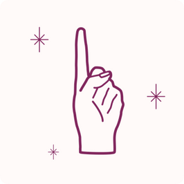 Preparation stage for identification or insertion of the menstrual disc - step 2