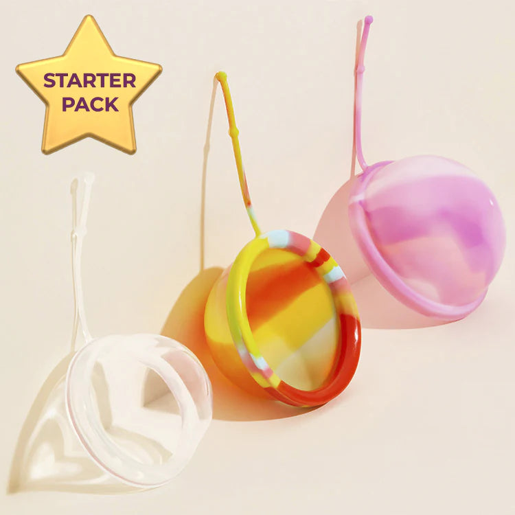 Starter Pack for Beginners - Kit w/ 3 Sizes of Menstrual Discs